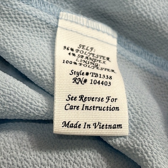 Morgan Claire Sleeveless Top V Neck Choker collar Baby Blue Size Small - Picture 6 of 7